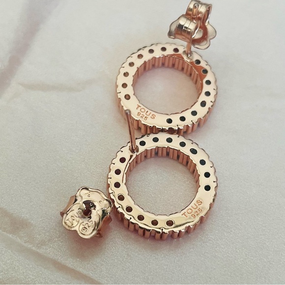 Tous Multicolor Big Circle Beaded Round Doughnut Spanish Bear Earrings Pin Stud - Picture 15 of 16